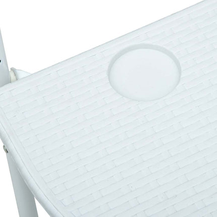 Balkongbord vit 60x64x83,5 cm plast konstrotting