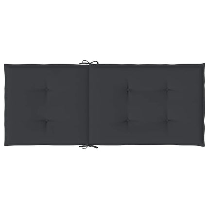 Stolsdynor 4 st svart 120x50x3 cm tyg