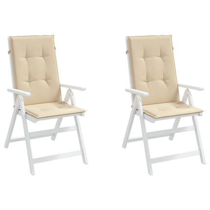 Stolsdynor 2 st beige 120x50x3 cm tyg