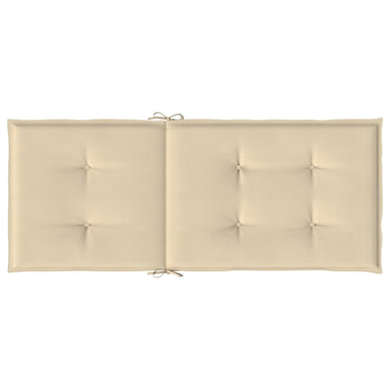Stolsdynor 2 st beige 120x50x3 cm tyg