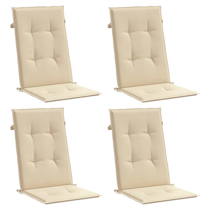 Stolsdynor 4 st beige 120x50x3 cm tyg