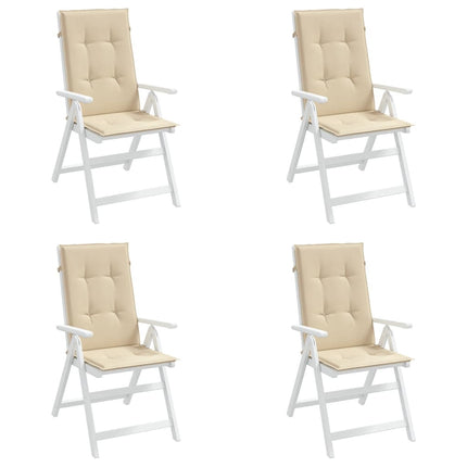 Stolsdynor 4 st beige 120x50x3 cm tyg