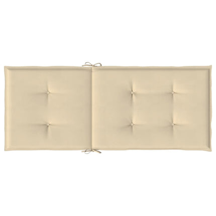 Stolsdynor 4 st beige 120x50x3 cm tyg