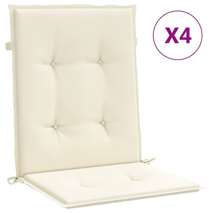 Stolsdynor 4 st gräddvit 100x50x2 cm oxfordtyg