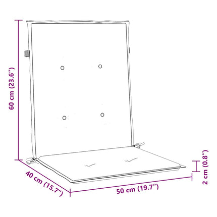 Stolsdynor 4 st gräddvit 100x50x2 cm oxfordtyg