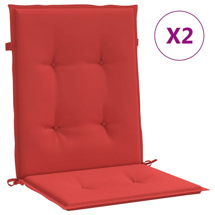 Stolsdynor 2 st röd 100x50x3 cm oxfordtyg