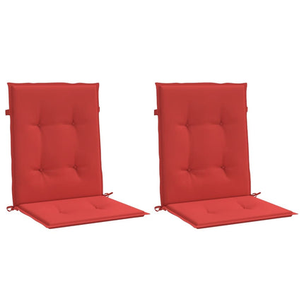 Stolsdynor 2 st röd 100x50x3 cm oxfordtyg
