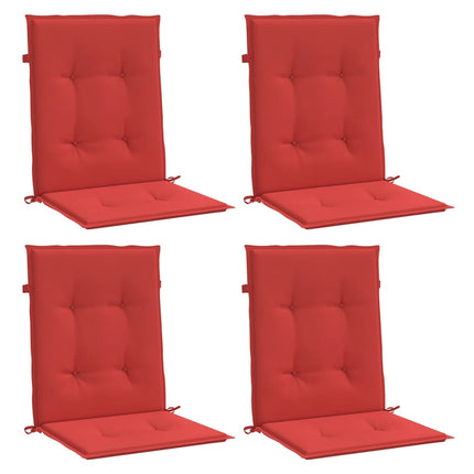 Stolsdynor 4 st röd 100x50x3 cm oxfordtyg