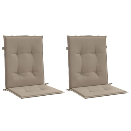 Stolsdynor 2 st taupe 100x50x3 cm oxfordtyg