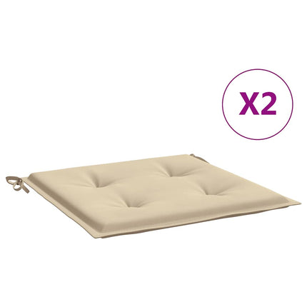 Stolsdynor 2 st beige 50x50x4 cm oxfordtyg