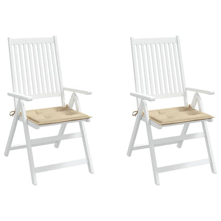 Stolsdynor 2 st beige 50x50x4 cm oxfordtyg
