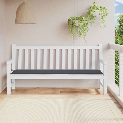 Bänkdyna för trädgården svart 200x50x4 cm oxfordtyg