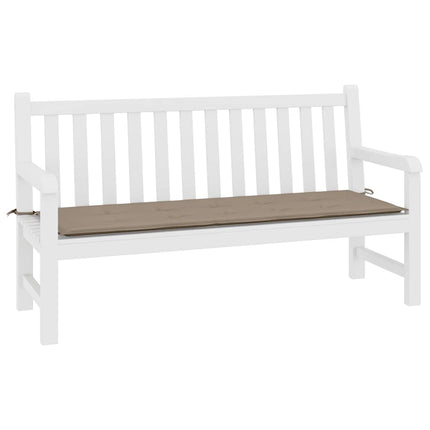Bänkdyna för trädgården taupe 200x50x3 cm oxfordtyg