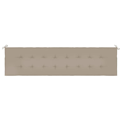 Bänkdyna för trädgården taupe 200x50x3 cm oxfordtyg
