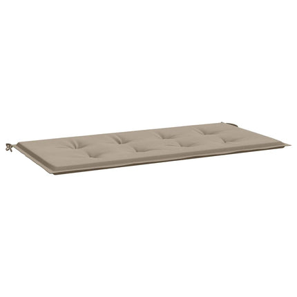 Bänkdyna för trädgården taupe 100x50x4 cm oxfordtyg