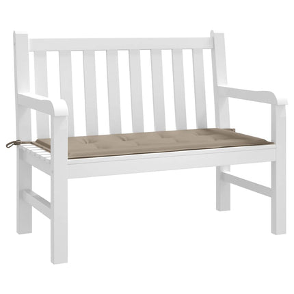 Bänkdyna för trädgården taupe 100x50x4 cm oxfordtyg