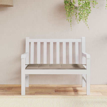 Bänkdyna för trädgården taupe 120x50x4 cm oxfordtyg