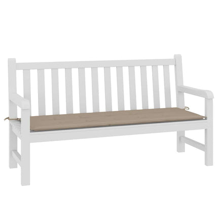 Bänkdyna för trädgården taupe 150x50x4 cm oxfordtyg