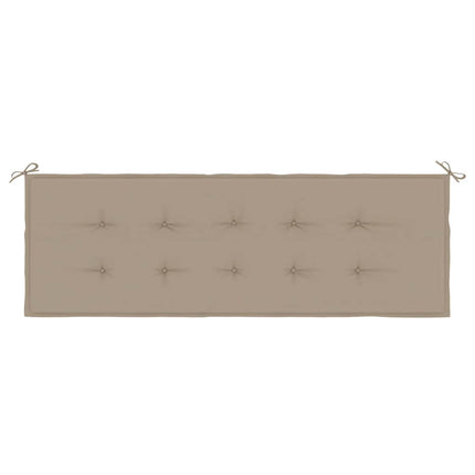 Bänkdyna för trädgården taupe 150x50x4 cm oxfordtyg