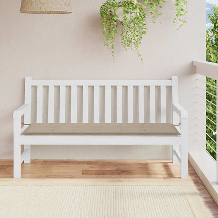Bänkdyna för trädgården taupe 150x50x4 cm oxfordtyg