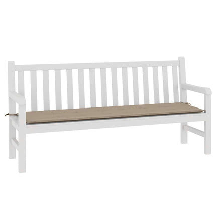 Bänkdyna för trädgården taupe 180x50x4 cm oxfordtyg