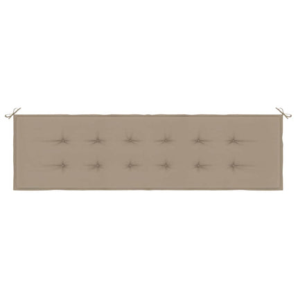 Bänkdyna för trädgården taupe 180x50x4 cm oxfordtyg