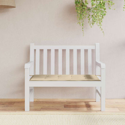 Bänkdyna för trädgården taupe 120x50x4 cm oxfordtyg