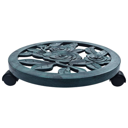 Blomvagnar 6 st grön 38 cm plast