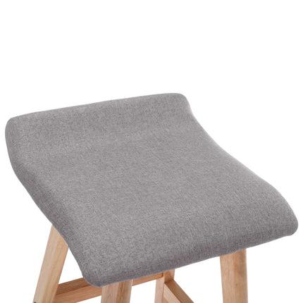 Barstolar 2 st ljusgrå tyg