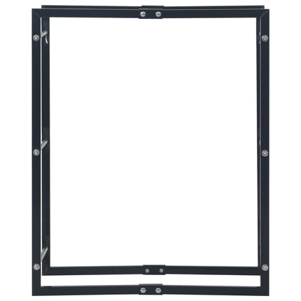 Vedställ svart 80x25x100 cm stål