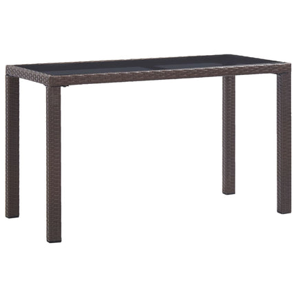 Trädgårdsbord brun 123x60x74 cm konstrotting