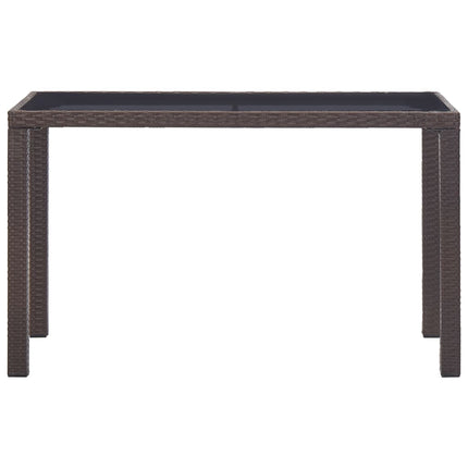 Trädgårdsbord brun 123x60x74 cm konstrotting