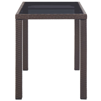Trädgårdsbord brun 123x60x74 cm konstrotting