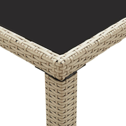 Trädgårdsbord beige 123x60x74 cm konstrotting