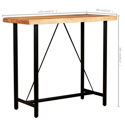 Bargrupp massivt trä och äkta läder