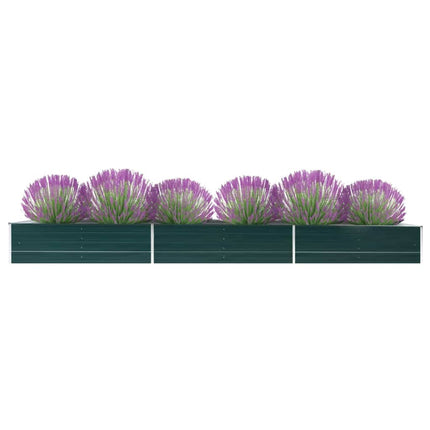 Odlingslåda upphöjd galvaniserat stål 480x80x45 cm grön