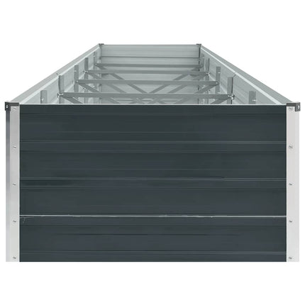 Odlingslåda upphöjd galvaniserat stål 480x80x45 cm antracit
