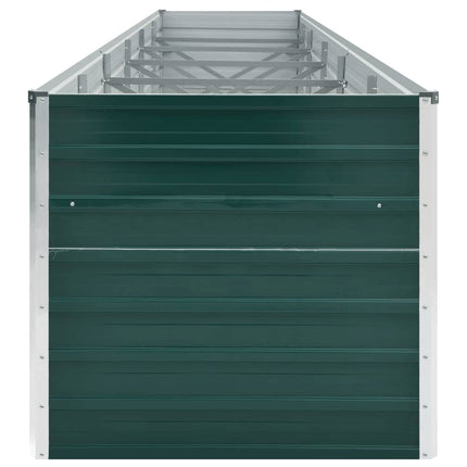 Odlingslåda upphöjd galvaniserat stål 480x80x77 cm grön