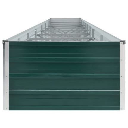 Odlingslåda upphöjd galvaniserat stål 600x80x45 cm grön