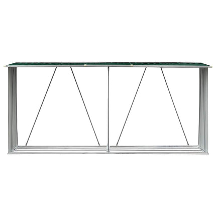 Vedskjul i galvaniserat stål 330x84x152 cm grön