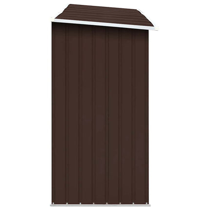 Vedskjul i galvaniserat stål 330x84x152 cm brun