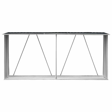 Vedskjul galvaniserat stål 330x84x152 cm antracit