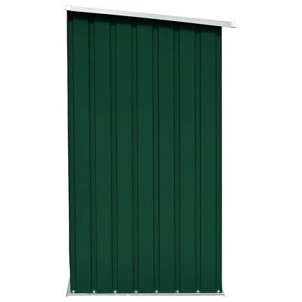 Vedskjul galvaniserat stål 163x83x154 cm grön