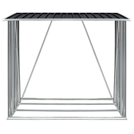 Vedskjul galvaniserat stål 163x83x154 cm antracit