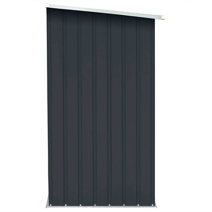 Vedskjul galvaniserat stål 163x83x154 cm antracit
