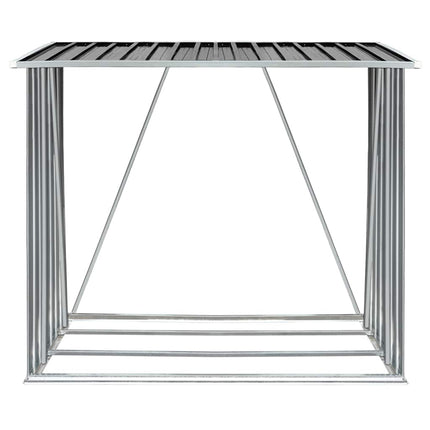 Vedskjul galvaniserat stål 163x83x154 cm antracit