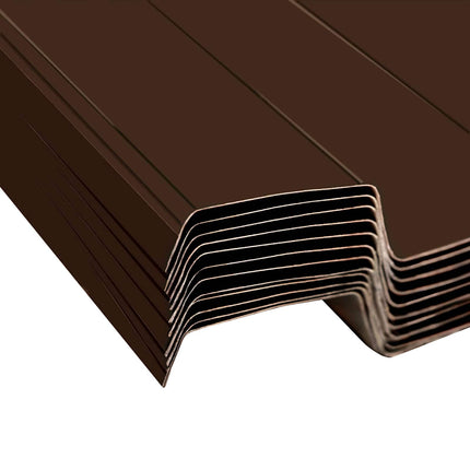 Takpanel 12 pcs Brun 129 x 45 cm Galvaniserat stål
