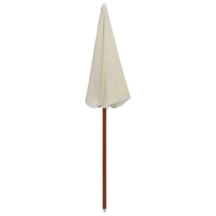 Trädgårdsparasoll med stålstång 180 cm sand