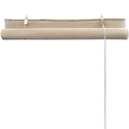 Rullgardin naturlig bambu 2 st 120x160 cm