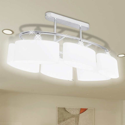 Taklampa med ovala glasskärmar 2 st E14